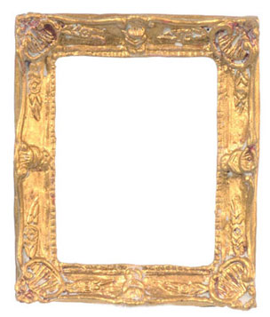 Dollhouse Miniature Frame, Antique, 2 X 1 5/16